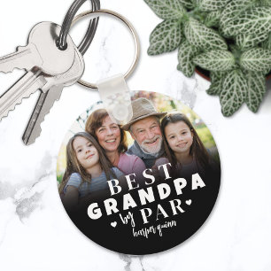 Best Grandpa By Par Photo Key Ring