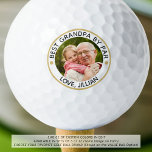 BEST GRANDPA BY PAR Photo Personalized Golf Balls<br><div class="desc">Create personalized photo golf balls for the golfer grandfather with the suggested editable title BEST GRANDPA BY PAR and your custom text beneath. PHOTO TIP: For fastest/best results, choose a photo with the subject in the middle and/or pre-crop it to a square shape BEFORE uploading. Contact the designer via Zazzle...</div>