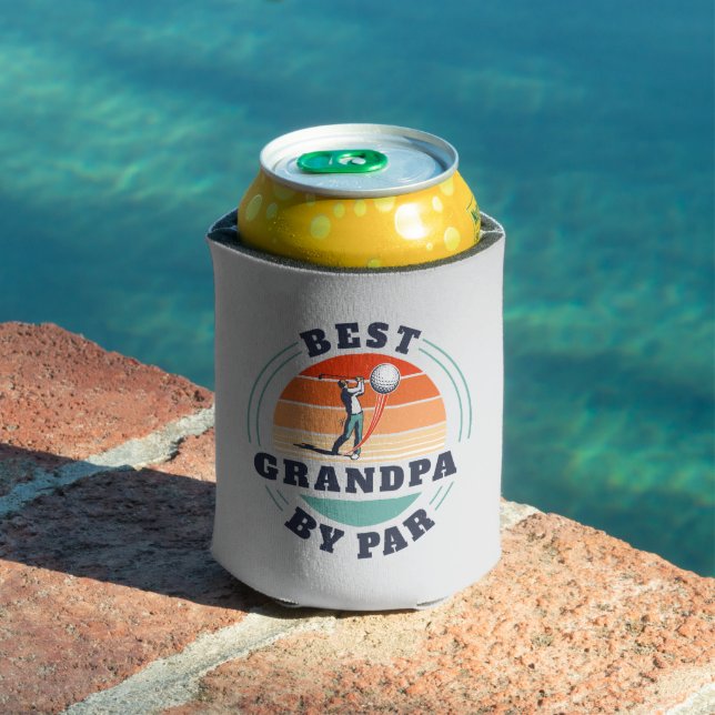 Best Grandpa By Par Retro Custom Can Cooler (In Situ Pool)
