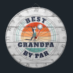 Best Grandpa By Par Retro Fathers Day Custom Dartboard<br><div class="desc">Retro Best Grandpa By Par design you can customise for the recipient of this cute golf theme design. Perfect gift for Father's Day or grandfather's birthday. The text "GRANDPA" can be customised with any dad moniker by clicking the "Personalise" button above.</div>