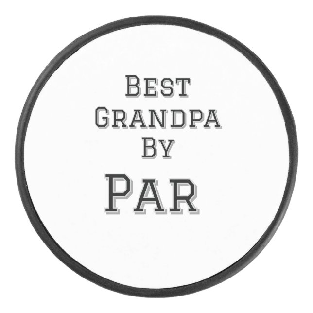 Best Grandpa by par simple father's grandfather gi Hockey Puck (Front)