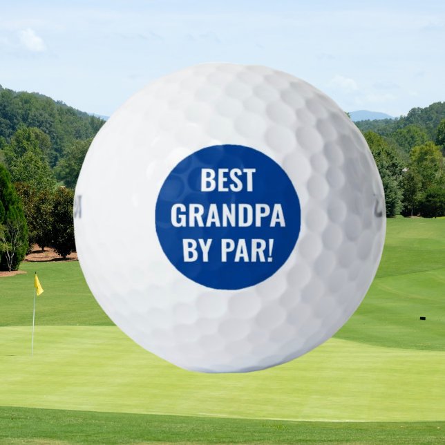 Best Grandpa by Par Sports Golfer Blue Golf Balls (Creator Uploaded)