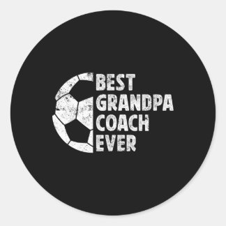 Best Grandpa Coach Soccer Grandpa Of A Soccer Play Classic Round Sticker
