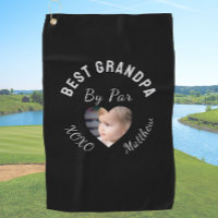 Best Grandpa Custom Kids Photo Red Black