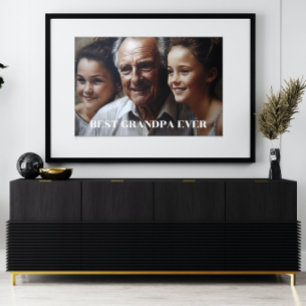 Best Grandpa Custom Photo Print