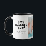Best Grandpa Ever 2-Photo Collage & Custom Message Mug<br><div class="desc">This heartwarming custom mug design features a clean and modern style with bold black childlike typography stating "Best Grandpa Ever" accented by a small heart for an extra touch of love. Set against a crisp white background, the design has a minimalist yet warm feel perfect for celebrating a special grandfather....</div>
