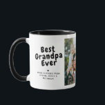 Best Grandpa Ever 2-Photo Collage & Custom Message Mug<br><div class="desc">Show your appreciation for the best grandpa ever with this personalised photo mug, a perfect gift that blends practicality with heartfelt sentiment. This custom mug features two cherished photos that capture special moments, beautifully arranged to create a memorable keepsake. The design includes the loving message "Best Grandpa Ever, " accompanied...</div>