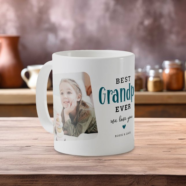Best GRANDPA Ever 2 Photo Cute Gift  Coffee Mug (Creator Uploaded)
