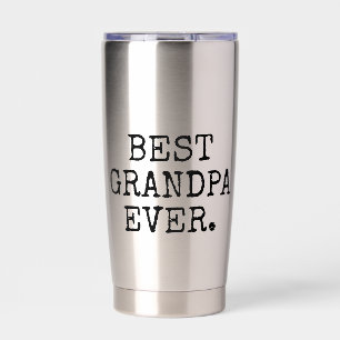 Best Grandpa Ever 4 Photo Collage Insulated Tumbler