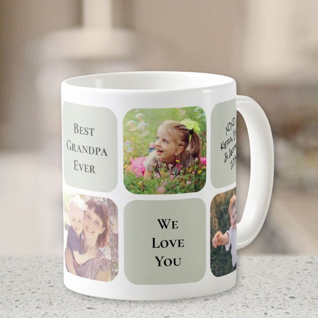 Best Grandpa Ever 5 Photo Coffee Mug (Creator Uploaded)