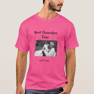 Best Grandpa ever add photo name classic elegant T-Shirt