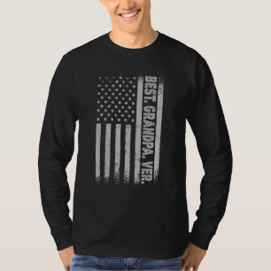 Best Grandpa Ever America Flag For Men Father's Da T-Shirt