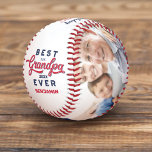 Best Grandpa Ever | Birthday Photos & Monogram Baseball<br><div class="desc">The perfect gift for your sporty best grandpa ever. Celebrate your special and wonderful grandpa in your life with our memorable and personalised best grandpa ever baseball. The design features "Best Grandpa Ever" designed in a sporty baseball-style typographic design in navy blue & red. Customise with established year, along with...</div>