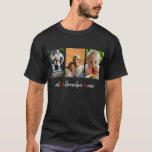 Best Grandpa Ever Black 3 Photo Custom T-Shirt<br><div class="desc">Make your Grandfather happy with this modern and pretty “Best Grandpa Ever” t-shirt. It is a perfect gift for Father's Day, Birthday, Christmas or any occasion to show him how much you care and love him. Just add three favourite photos you want, and you will have a unique and wonderful...</div>