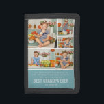 Best Grandpa Ever | Colour Block Photo Collage Trifold Wallet<br><div class="desc">Modern two toned colour block 5 photo collage. All colour ways can be changed. Featuring "Best Grandpa Ever" and room for custom message, names and/or year. These are Father’s Day gifts that are perfect for any dad. A gift that he will treasure for a lifetime! Can be customised for any...</div>