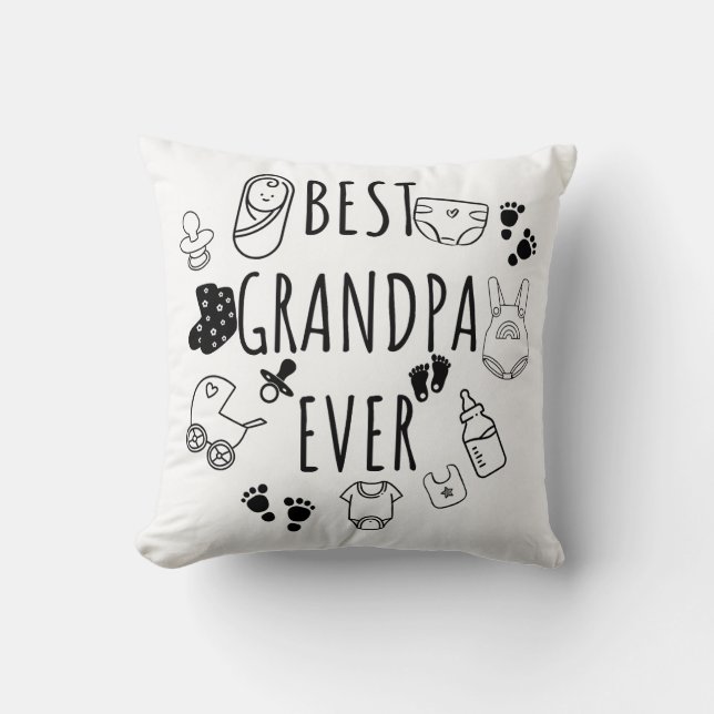 Best grandpa ever cushion (Front)