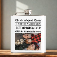 Best Grandpa Ever Custom Newspaper Photo 