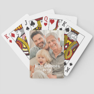 Best Grandpa Ever Custom Photo Create Your Own Playing Cards