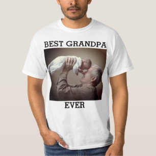 Best Grandpa Ever Custom Photo Create Your Own T-S T-Shirt
