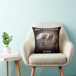 Best Grandpa Ever Custom Photo Create Your Own Thr Cushion