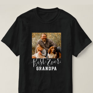 BEST GRANDPA EVER Custom Photo Father's Day T-Shirt