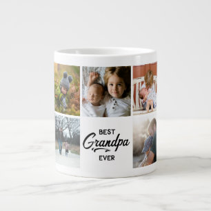 Best Grandpa Ever Custom Photo Large Coffee Mug