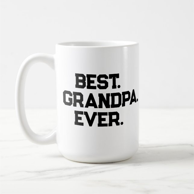 Best Grandpa Ever Custom Photo Mug (Left)