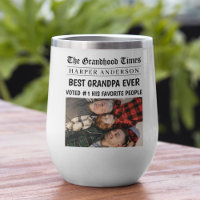 Best Grandpa Ever Custom Photo Newspaper Headline 