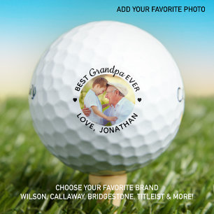 Best Grandpa Ever Custom Photo Personalised  Golf Balls
