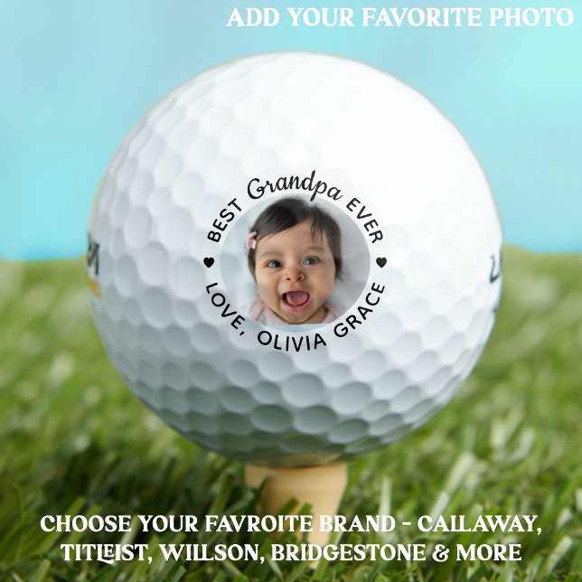 Best GRANDPA Ever - Custom Photo Personalised Golf Balls (Creator Uploaded)