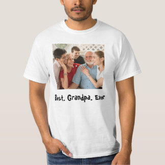 Best Grandpa Ever Custom Photo T-Shirt
