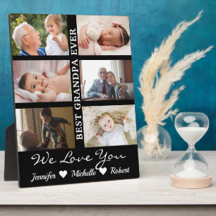 Best Grandpa Ever Custom Photos Grandchildren Name Plaque