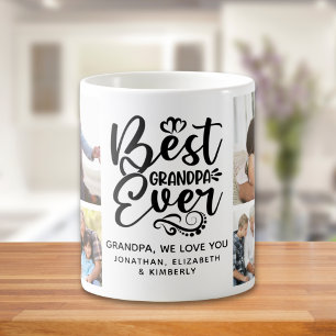 Best Grandpa Ever Cute Photo Collage for Grandpa Coffee Mug