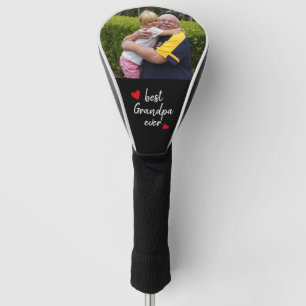 Best Grandpa Ever Cute Photo Personalised Golf Head Cover