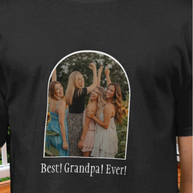 Best Grandpa Ever! Family Photo  Custom T-Shirt (Creator Uploaded)