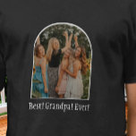 Best Grandpa Ever! Family Photo heart  Custom T-Shirt<br><div class="desc">Customise this t-shirt today! This shirt is the perfect gift for Grandpa!
White text. We have available in black text for a light-coloured shirt. Check out our store.
A great gift idea for Grandpa’s birthday,  Father’s Day,  Grandparent’s Day,  or the holidays.</div>