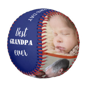 Best Grandpa Ever Father's Day 3 Photo Collage Baseball