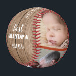 Best Grandpa Ever Father's Day Photo Collage Wood Baseball<br><div class="desc">Make your grandfather feel special with this "best grandpa ever" baseball as father's day gift.</div>