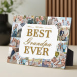 Best Grandpa Ever Father's Day Photo Frame Collage<br><div class="desc">Celebrate the Best grandpa Ever with our beautifully personalised photo collage plaque. Crafted with a sleek and durable finish, this modern multi-photo design features diamond-shaped photo placements at the top and bottom for a unique, eye-catching layout. Personalise it with up to eighteen of your favourite photos—perfect for capturing cherished memories,...</div>