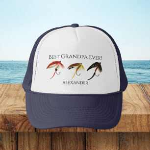 Best Grandpa Ever! Fly Fish Fishermen Flyfishing T Trucker Hat