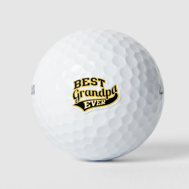 Best Grandpa ever Golf Balls (Front)