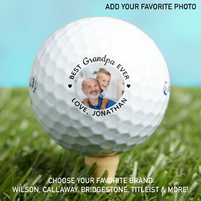 Best GRANDPA Ever - Golfer - Personalised Photo Golf Balls (Creator Uploaded)