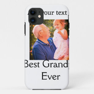 Best Grandpa ever grandfather photo name gifts tex Case-Mate iPhone Case