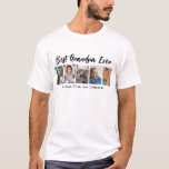 Best Grandpa Ever Grandkids Names 5 Photo Collage T-Shirt<br><div class="desc">Cute photo collage tshirt personalised with 5 photos , Best Grandpa Ever typography and grandkids names. makes a special gift for father's day, grandparents day , birthday and christmas.</div>