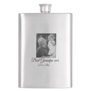 best grandpa ever grandparents photo gifts classic hip flask