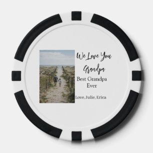 best grandpa ever grandparents photo gifts classic poker chips