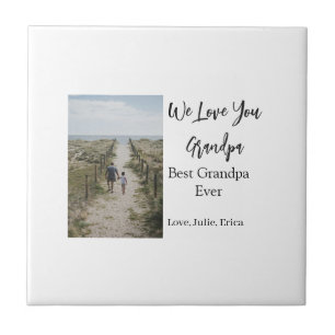 best grandpa ever grandparents photo gifts classic tile