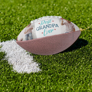 Best Grandpa Ever   Hand Lettered Photo Collage Football