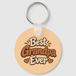 Best Grandpa Ever Keychain Gift