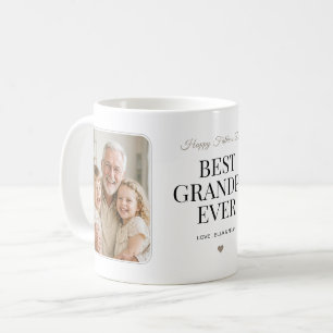 Best Grandpa Ever Minimalist Photo Father's Day Coffee Mug